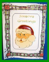 Christmas PIN #0279 Santa Goldtone Enamel Red Hat &amp; White Beard HOLIDAY ... - £7.74 GBP