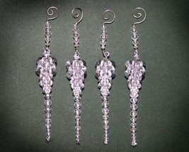 Handcrafted Christmas Beaded Icicles and Hangers - £7.86 GBP