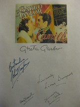 Camille 1936 Signed Film Movie Screenplay Script Autograph Greta Garbo R... - $19.99