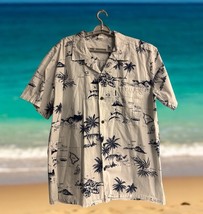 VTG PALMWAVE Mens 2XL Tropical Hawaiian Cotton  Pocket Camp Button Down ... - £19.14 GBP