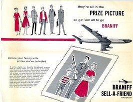 Braniff International Airways Sell A Friend Program Brochure 1960&#39;s - £27.34 GBP