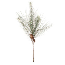 Darice Fake Pine Branch with Pinecone Frosted  Green/Brown  27 inches - £21.86 GBP