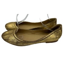  Frye Carson Gold Crackle Leather Ballet Flats Shoes Size 9.5 - £36.60 GBP