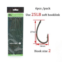 6pcs Carp Fishing Accessories Ready Tied Carp Rigs  Leasher Carp Hooklink Micro  - £37.33 GBP