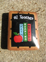 OR-336 #1 Teacher Metal Christmas Ornament  - £1.55 GBP