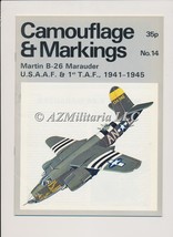 Camouflage &amp; Markings Num 14 Martin B-26 Marauder USAAF &amp; 1st TAF 1941-1945  - £12.40 GBP