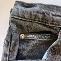 Riders Womens Size 14L Black Straight Leg High Rise Denim Jeans Measured 30x32.5 image 7