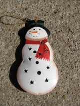  OR-344 Snowman  Metal Christmas Ornament  - £1.76 GBP