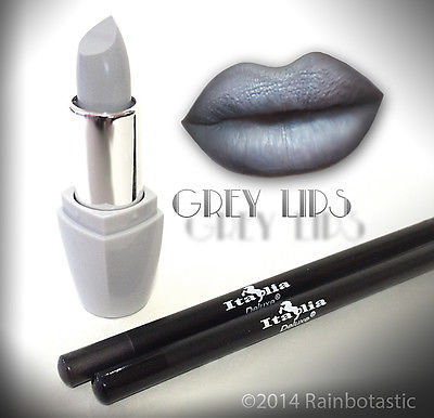Grey Lippy :: Light Grey Lipstick & FREE Black & Dark Grey Pencils - $10.00