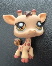 Littlest Pet Shop Authentic # 902 Safari Tan Giraffe Orange Green Eyes - $6.35