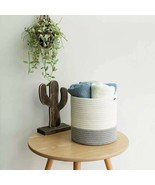  Rope Basket Woven Flower Storage Flowerpot Comfortable 100% Organic Cotton - £18.84 GBP+