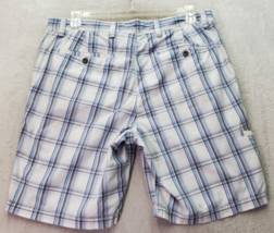 DOCKERS Shorts Mens Size 36 Multi Plaid Slash Pocket Cotton Flat Front Mid Rise - £15.93 GBP