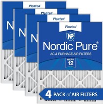 Nordic Pure 14x30x1 (13_15/16x29_15/16) Pleated MERV 12 Air Filters 4 Pack - £37.23 GBP