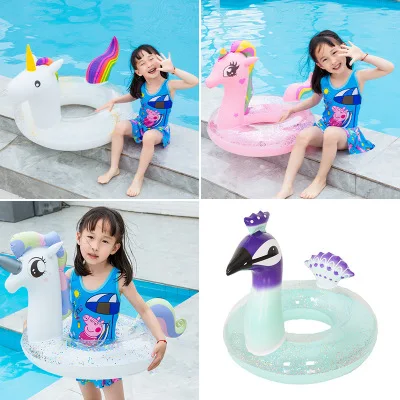 Sporting Inflatable Flamingo Kids Baby Swimming Ring Summer Beach Party Pool Toy - £26.46 GBP