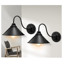 Black Wall Sconces, 2Pack Industrial Wall Sconce Light, Farmhouse Wall L... - £36.72 GBP