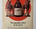 1969 Budweiser You Can Judge A Beer By It&#39;s Cover Magazine Ad - £7.90 GBP