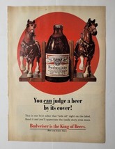 1969 Budweiser You Can Judge A Beer By It&#39;s Cover Magazine Ad - £7.83 GBP