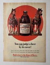 1969 Budweiser You Can Judge A Beer By It&#39;s Cover Magazine Ad - £7.92 GBP