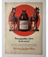 1969 Budweiser You Can Judge A Beer By It&#39;s Cover Magazine Ad - £7.83 GBP