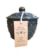 Bee &amp; Willow Candle White Sage Scent Glazed CeramicBed Bath  Beyond 11 O... - $19.64
