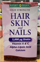 Natures Bounty Optimal Solutions Hair Skin and Nails Argan Oil Infused 5... - £31.16 GBP
