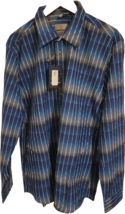 Haupt Germany Men&#39;s Button Front Long Sleeve Shirt in Blue (S/L/XL)  - $126.00