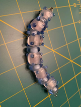 Handmade pink &amp; blue lampwork glass beads - $17.74