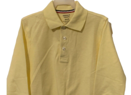 French Toast Boys Cotton School Uniform Size XS 4/5 Long Sleeve Pique Yellow - £12.33 GBP
