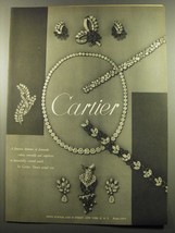 1959 Cartier Jewelry Ad - A flawless shimmer of diamonds, rubies, emeralds - £14.85 GBP