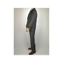 Men Apollo King 3pc Classic Suit A303 Gray white window pane 100% Wool image 7