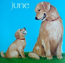 Golden Retriever June Dog Days Poster Calendar 14 x 11&quot; Art Erica Leigh ... - £24.03 GBP
