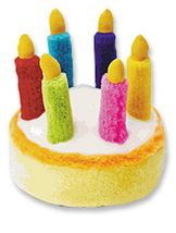 5&quot; Plush Happy Birthday Cake Dog Toys Soft 6 Candle Plays Melody Song Co... - $17.00+