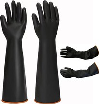 Heavy Duty Latex Chemical Resistant Gloves, Industrial Rubber Gloves Extra Large - £16.23 GBP