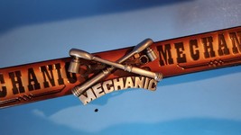 MECHANIC BELT LEATHER Genuine Cowhide 1 1/2&quot; and Matching Zinc Mechanic ... - £31.71 GBP