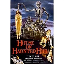 House Sur Haunted Hill Poster Vincent Price Skeleton Tenant Women on Noo... - $180.81 MXN