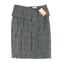 NWT MM. Lafleur Montgomery in Navy Ivory Thick Stripe Pencil Skirt 6 - £48.88 GBP