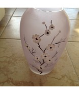 exquisite vase approx 12&quot; lavender with floral design on front  - £66.83 GBP
