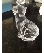 glass cat figurine 5&quot; - £79.92 GBP