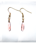 Swarovski Rose Blush Raindrop Crystal Gold Earrings - £19.65 GBP
