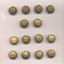 14 Original State Of Pennsylvania US Army Indian Wars Gilded 15/16&quot; Coat Buttons - £31.98 GBP
