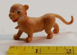 Vintage 1970s Small Plastic and Painted Smiling Cartoon like Lion Cub Toy - £2.36 GBP