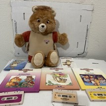 1984 1985 Teddy Ruxpin Bear With 3 Books And Tapes.  Mouth Eyes do not Move - £56.66 GBP
