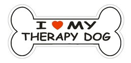 Love My Therapy Dog Bumper Sticker or Helmet Sticker D2400 Dog Bone Pet ... - $1.39+