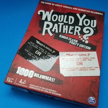 Spin Master Would You Rather...? Kinda Clean Party Edition Card Game Age 16+ - $15.00