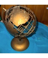 Hand hammered brushed aluminum globe - $15.68