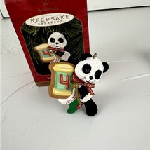 Hallmark Keepsake Ornament  Baby&#39;s Fourth Christmas Panda QX6687 1999 Ke... - $7.66