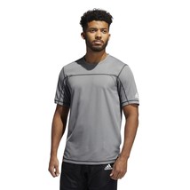 adidas Men&#39;s PrimeBlue Run For the Oceans T-Shirt Silver GM0471-Small - $26.97