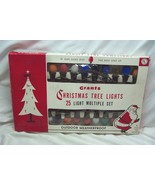 Vintage Antique 1955 GRANTS CHRISTMAS TREE  LIGHTS 25 Multiple Set WORKING - $74.70 CAD