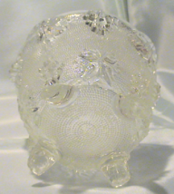Antique Grapes &amp; Leaves Jeannette Glass Candy/Trinket Dish/Bowl Cir 1950s - $14.95