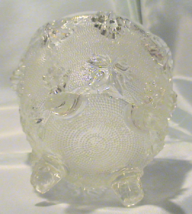 Antique Grapes &amp; Leaves Jeannette Glass Candy/Trinket Dish/Bowl Cir 1950s - £11.76 GBP